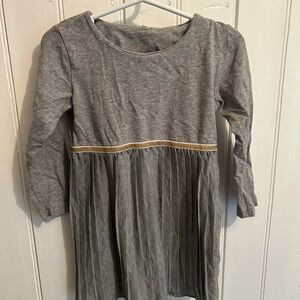 Name it 18/24m grey long sleeve dress with gold glitter belt